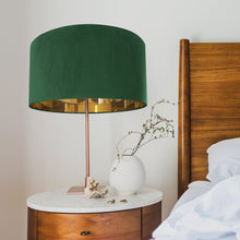 Load image into Gallery viewer, Forest green velvet with mirror gold liner