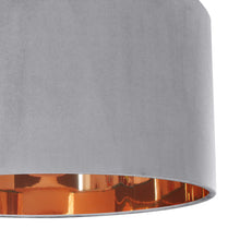 Load image into Gallery viewer, Soft grey velvet with mirror copper liner