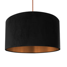 Load image into Gallery viewer, Jet black velvet with brushed copper liner