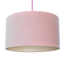 Load image into Gallery viewer, Blush pink velvet with champagne liner lampshade