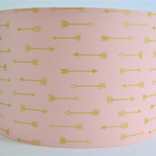Load image into Gallery viewer, Blush arrow with mirror gold liner lampshade