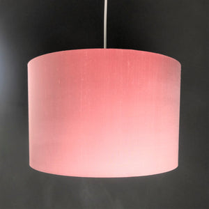 BEST SELLING: Blush silk with green leaf lampshade