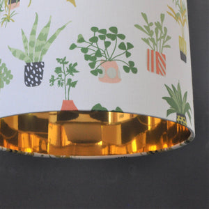 Botanical cactus cotton with mirror gold liner