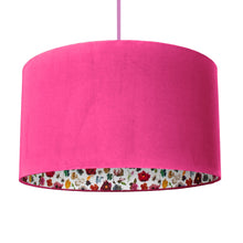 Load image into Gallery viewer, Liberty of London Floral Edit with hot pink velvet lampshade