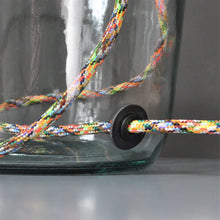 Load image into Gallery viewer, Recycled clear glass table lamp base