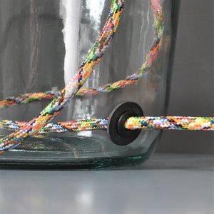 Recycled clear glass table lamp base