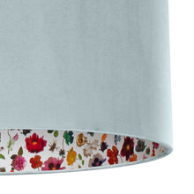 Load image into Gallery viewer, Liberty of London Floral Edit with duck egg velvet lampshade