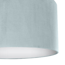 Load image into Gallery viewer, Duck egg blue velvet with opaque white liner lampshade