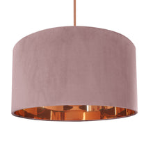 Load image into Gallery viewer, Dusty pink velvet with mirror copper liner