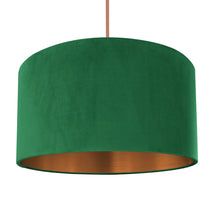 Load image into Gallery viewer, Emerald green velvet with brushed copper liner