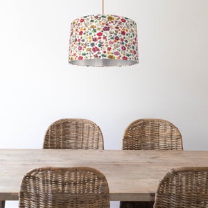 Liberty of London Floral Edit with brushed silver lampshade