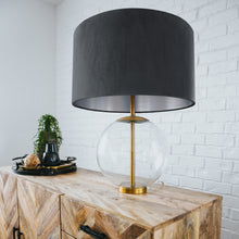 Load image into Gallery viewer, Smokey grey velvet with brushed silver liner