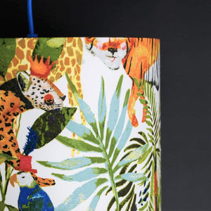 Jungle fiesta with champagne liner lampshade