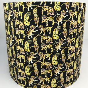 Liberty of London black tiger and gold metallic lampshade
