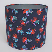 Load image into Gallery viewer, Liberty of London cotton fabric with metallic silver lampshade