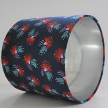 Load image into Gallery viewer, Liberty of London cotton fabric with metallic silver lampshade