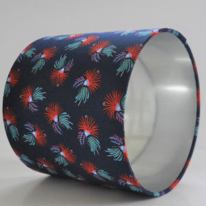 Liberty of London cotton fabric with metallic silver lampshade