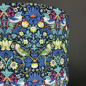 Liberty of London 'Strawberry Thief' with mirror copper lampshade