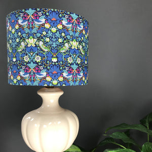 Liberty of London 'Strawberry Thief' with mirror copper lampshade