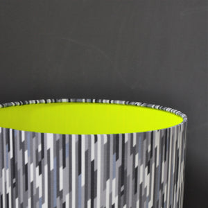 Liberty of London stripe with neon yellow liner lampshade