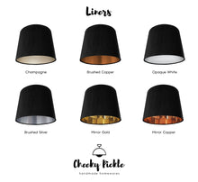 Load image into Gallery viewer, French drum lampshade with black velvet