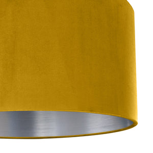 Mustard velvet with brushed silver liner