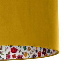 Load image into Gallery viewer, Liberty of London Floral Edit with mustard velvet lampshade