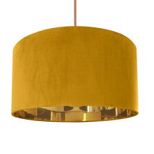 Load image into Gallery viewer, Mustard velvet with mirror gold liner