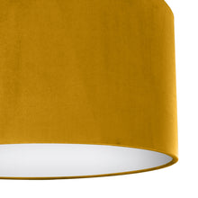 Load image into Gallery viewer, Mustard velvet with opaque white liner lampshade