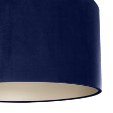 Load image into Gallery viewer, Navy blue velvet with champagne liner lampshade