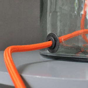 Recycled clear glass table lamp base