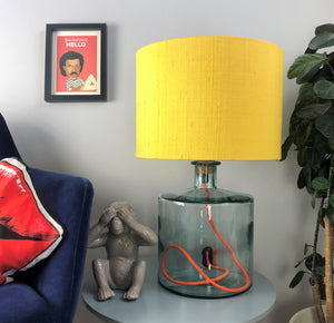 Recycled clear glass table lamp base