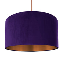 Load image into Gallery viewer, Purple velvet with brushed copper liner