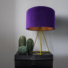 Load image into Gallery viewer, Purple velvet with brushed copper liner