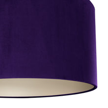 Load image into Gallery viewer, Purple velvet with champagne liner lampshade