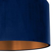 Load image into Gallery viewer, Royal blue velvet with brushed copper liner