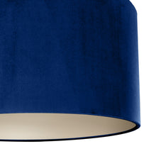 Load image into Gallery viewer, Royal blue velvet with champagne liner lampshade