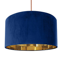 Load image into Gallery viewer, Royal blue velvet with mirror gold liner