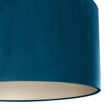 Load image into Gallery viewer, Teal velvet with champagne liner lampshade