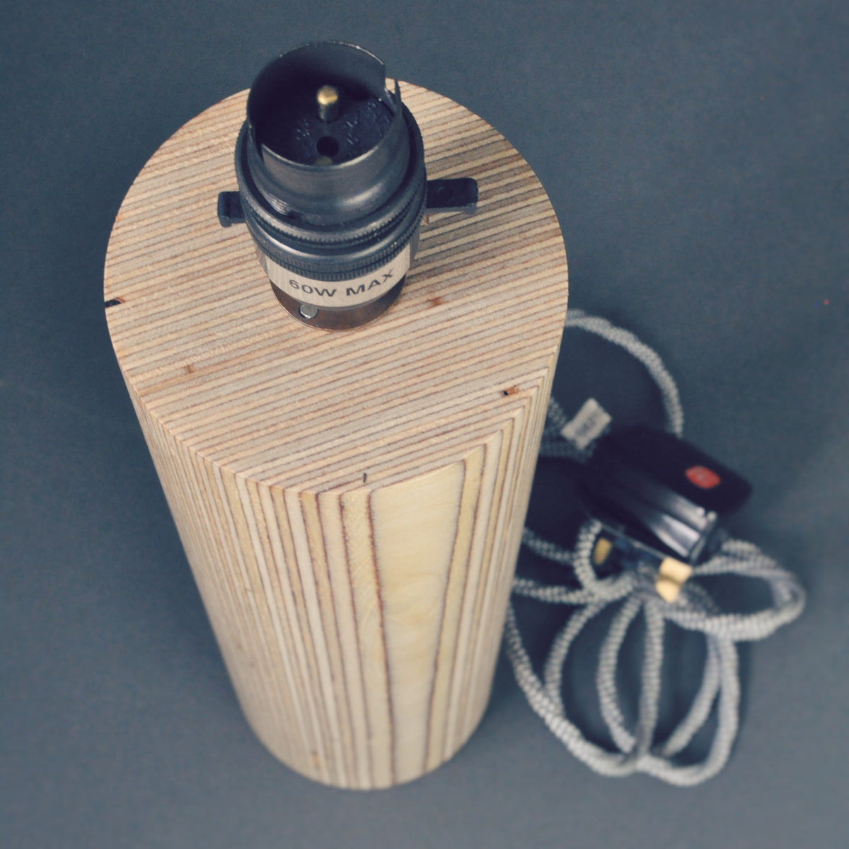 Birch wooden table lamp base – Pickle Lighting