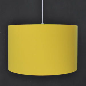 Sunshine yellow cotton with monochrome dot wallpaper lampshade