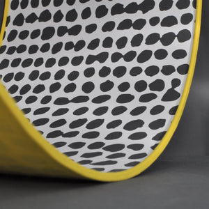 Sunshine yellow cotton with monochrome dot wallpaper lampshade